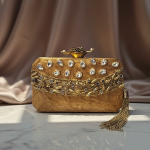 Black and gold clutch