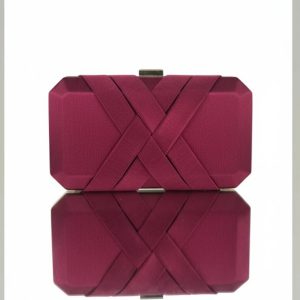 intertwined satin clutch